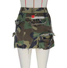 Load image into Gallery viewer, Fashion Camouflage Mini Skirts
