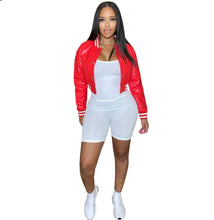 Load image into Gallery viewer, PU Leather Casual Baseball Jacket
