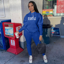 Load image into Gallery viewer, Casual Print Hooded Sweatshirt Sport Two Piece Pants Set
