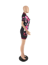 Load image into Gallery viewer, Rib Patchwork Print Casual Dress
