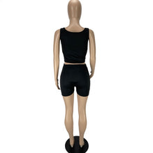 Load image into Gallery viewer, Letter Print Tank Top And Shorts Two Piece Set
