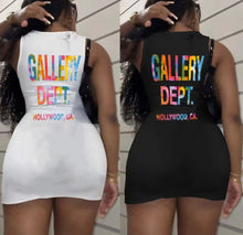 Load image into Gallery viewer, Letter Print Sleeveless Mini Dress
