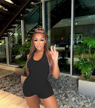 Load image into Gallery viewer, Solid Color Sleeveless Tie Up Romper
