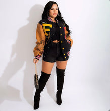 Load image into Gallery viewer, Casual Printed Baseball Jacket
