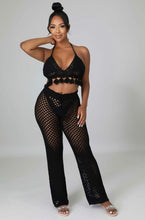 Load image into Gallery viewer, Sexy Tassels Hollow Out Halter Top Pants Two Piece Set
