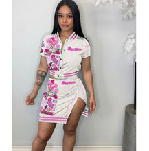 Load image into Gallery viewer, Short Sleeve Print Tops And Skirts Two Piece Set
