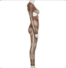 Load image into Gallery viewer, Solid Hollow Out Hooded Knits Jumpsuit
