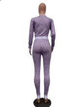 Load image into Gallery viewer, Fashion Print Long Sleeve Two Piece Pants Set
