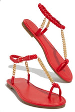 Load image into Gallery viewer, Clip Toe Flat Chain Sandals
