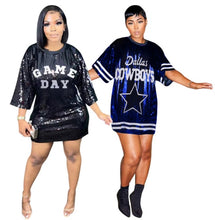 Load image into Gallery viewer, Casual Sequin Print Mini Dress
