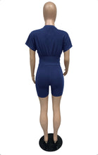 Load image into Gallery viewer, Casual Solid Short Sleeve Two Piece Shorts Set
