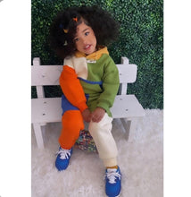 Load image into Gallery viewer, Kids Casual Color Blocking Hooded Sweatshirt Suit
