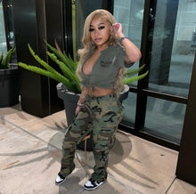 Load image into Gallery viewer, Straight-leg Camouflage Casual Pants
