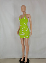 Load image into Gallery viewer, Sexy Printed Halter Slim Mini Dress

