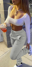 Load image into Gallery viewer, Plus Size Solid Casual Drawstring Sweatpants

