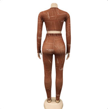 Load image into Gallery viewer, Casual Print Long Sleeve Pants 2 Piece Set
