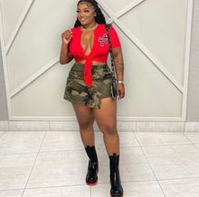 Load image into Gallery viewer, Plus Size Fashion Lace Up Top
