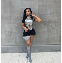 Load image into Gallery viewer, Solid Single Shoulder And Skirt Two Piece Set
