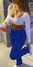 Load image into Gallery viewer, Plus Size Solid Casual Drawstring Sweatpants

