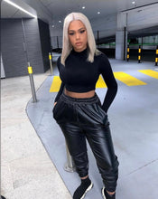 Load image into Gallery viewer, Sexy Bright Leather Split Skinny Pants
