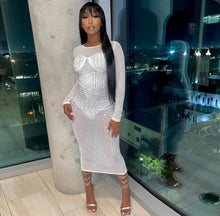 Load image into Gallery viewer, Sexy Mesh Hot Drilling Midi Dress

