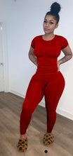 Load image into Gallery viewer, A Solid Short Sleeve Slim Fit Two Piece Pants Set
