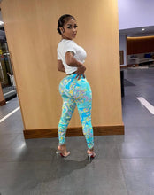 Load image into Gallery viewer, Casual Printed T Shirt And Pants 2 Piece Suits
