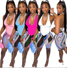 Load image into Gallery viewer, Sexy Halter Backless Two Piece Shorts Set
