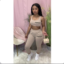 Load image into Gallery viewer, Letter Print Tank Tops And Pants Two Piece Set
