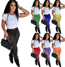 Load image into Gallery viewer, Plus Size Mesh See Through Night Club Pants  Www.dreamempirellc.com
