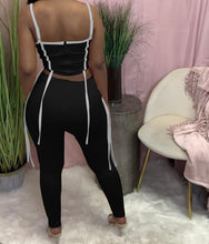 Load image into Gallery viewer, Colorful Ribbon Zipper Camisole And Pants Two Piece Set

