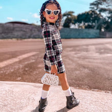 Load image into Gallery viewer, Kids Girls Fashion Long Sleeve Plaid A-line Dress
