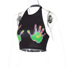 Load image into Gallery viewer, Fashion Print Halter Sleeveless Vest
