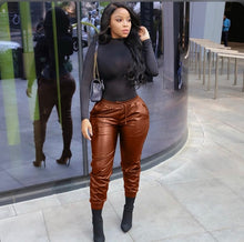 Load image into Gallery viewer, Sexy Bright Leather Split Skinny Pants

