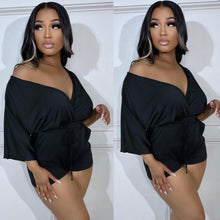 Load image into Gallery viewer, Solid Color Sexy V Neck Romper
