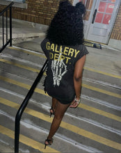 Load image into Gallery viewer, Letter Skeleton Hand Print Casual Mini Dress
