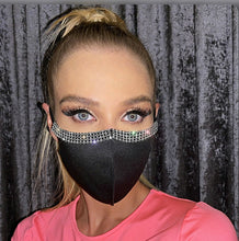Load image into Gallery viewer, Shiny Rhinestone Face Decor Mask
