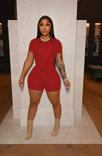 Load image into Gallery viewer, Solid T Shirt And Shorts Two Piece Sets
