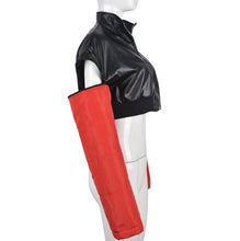 Load image into Gallery viewer, PU Leather Contrast Color Splicing Zipper Short Jacket
