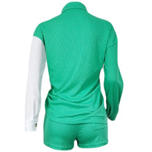 Load image into Gallery viewer, Casual Color Block Shirt And Shorts Two Piece Set
