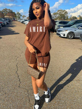 Load image into Gallery viewer, Printed Short Sleeve Shorts Two Piece Set
