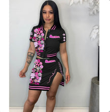 Load image into Gallery viewer, Short Sleeve Print Tops And Skirts Two Piece Set
