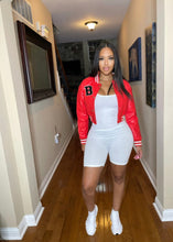 Load image into Gallery viewer, Letter B Short PU Leather Baseball Coat
