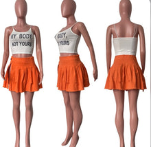 Load image into Gallery viewer, Fashion Solid Rip Hole Side Split Pleated Skirt
