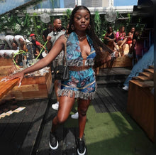 Load image into Gallery viewer, Sexy Printed Tassel Halter Crop Top And Shorts 2 Piece Sets
