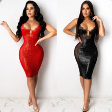 Load image into Gallery viewer, Sexy Sequins Spagheti Strap Night Club Dress
