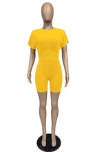 Load image into Gallery viewer, Casual Solid Short Sleeve Two Piece Shorts Set
