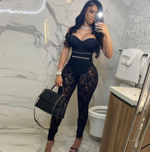 Load image into Gallery viewer, Fashion Lace Sexy Letter Printed High Waist Skinny Pencil Pants (without bodysuit)
