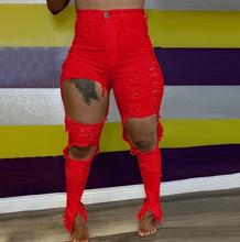 Load image into Gallery viewer, Plus Size 4XL Denim Ripped Hole Jeans Pants
