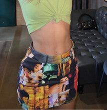 Load image into Gallery viewer, Sexy Print Super Short Skirt
